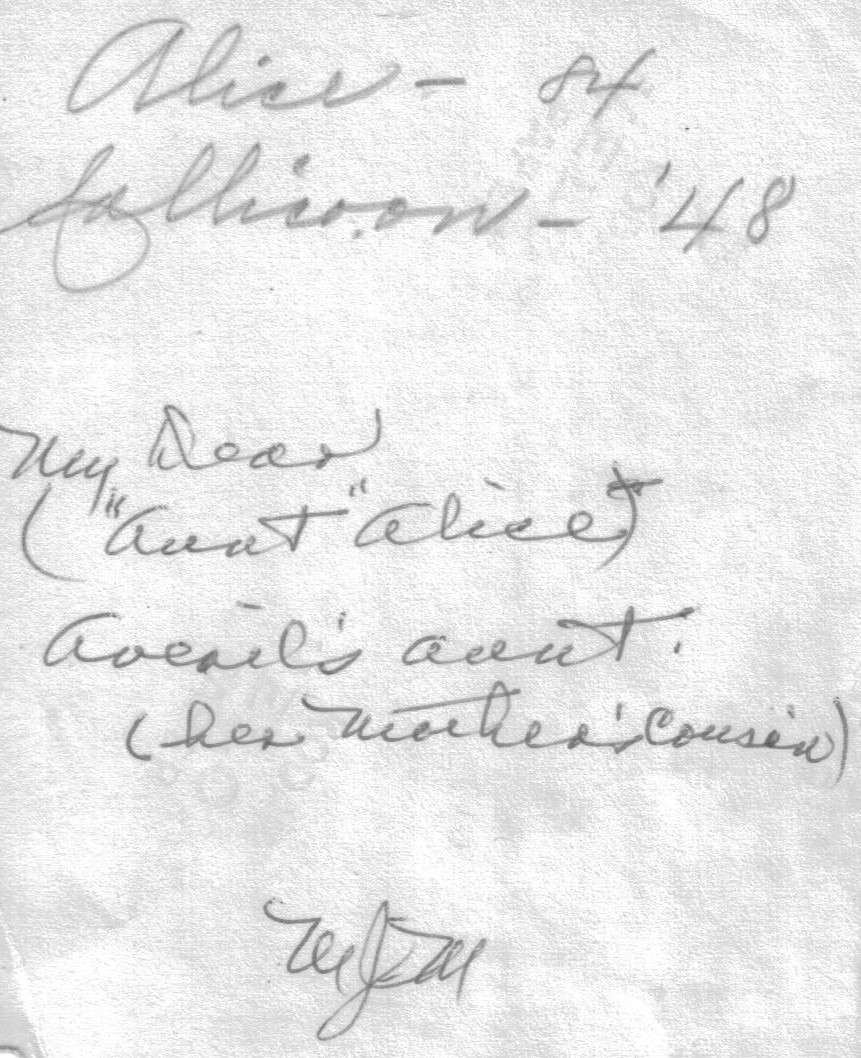 note on back of photo