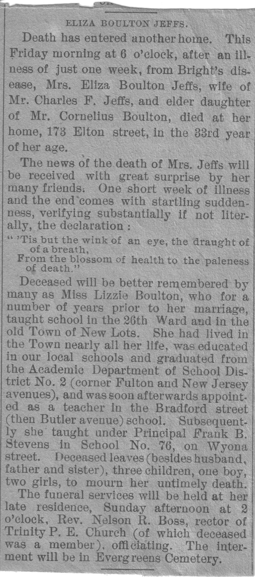 newspaper clipping