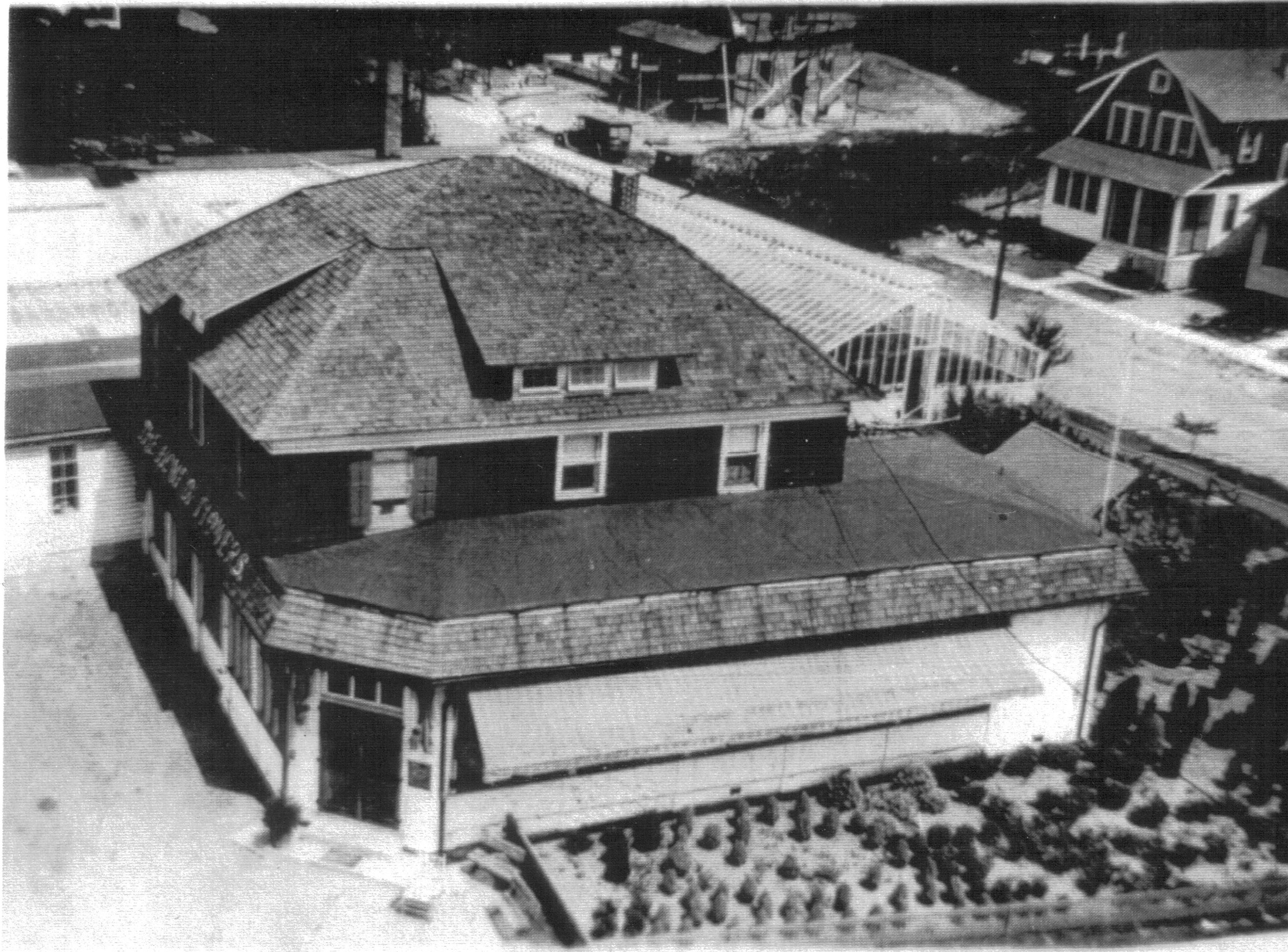 aerial view of building